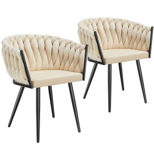 Astano Dining Chair, Velvet, with Woven Pattern 130247364 - Dining chair