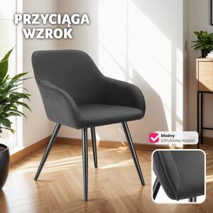 Marilyn Dining Chair, Corduroy Look, Upholstered 112279979 - Dining chair