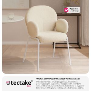 Scandi Upholstered Chair, Bouclé Fabric 112282411 - Dining chair