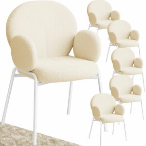 Scandi Upholstered Chair, Bouclé Fabric 112282474 - Furniture