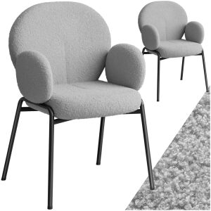 Scandi Upholstered Chair, Bouclé Fabric 112283102 - Dining chair