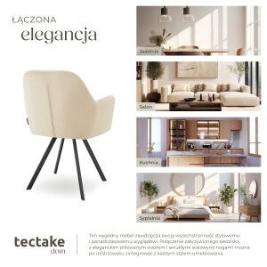 Lucia Velvet Swivel Chair, Upholstered 112285621 - Dining chair