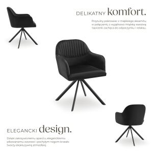 Lona Velvet Swivel Chair with Thick Upholstery 118612812 - Furniture