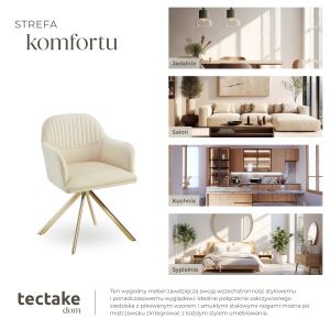 Lona Velvet Swivel Chair with Thick Upholstery 118353468 - Dining chair