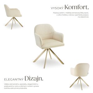 Lona Velvet Swivel Chair with Thick Upholstery 137373609 - Furniture