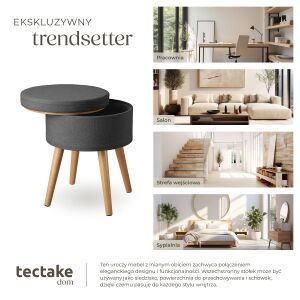 Yara Stool, Ottoman in Linen Look 121572685 - Dining chair