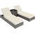 2 Technorattan Loungers + Table + Cover 118566395