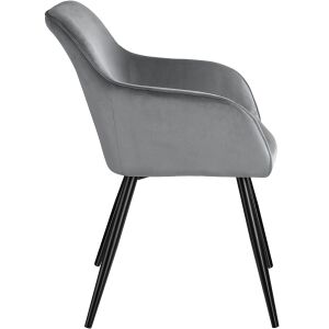 Marilyn Chair, Black Velvet 130786883 - TecTake Dining chair
