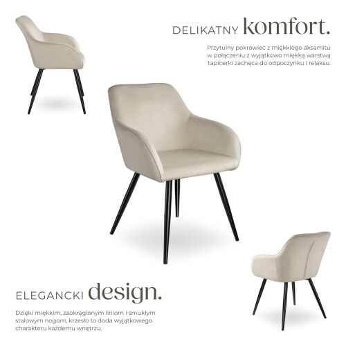 Stolička Marilyn - Zamatová - Čierna 112352478