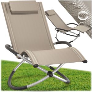 Paulina Ergonomic Folding Lounger, 150 kg, Black 118566805 - Sun Lounger & Deck Chair
