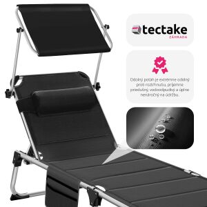 TecTake Lorella Padded Folding Lounger 118566472 - Sun Lounger & Deck Chair
