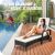 Rattan Garden Lounger with Wheels 118406909