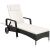 Rattan Garden Lounger with Wheels 118406909