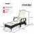 Rattan Garden Lounger with Wheels 118406909