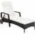 Rattan Garden Lounger with Wheels 118406909
