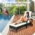 Rattan Garden Lounger with Wheels 118406909