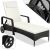 Rattan Garden Lounger with Wheels 118406909