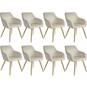 Marilyn Chair with Velvet Look, Gold 130252688 - TecTake Dining chair