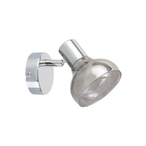 Rábalux Holly modern króm fali lámpa füstös üveg búrával