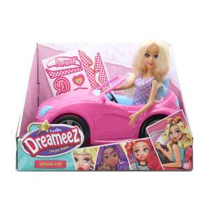 Dreameez Traumwagen Spielset mit Puppe, rosa Cabrio mit Aufklebern, für Mädchen - Nonbrand Baba