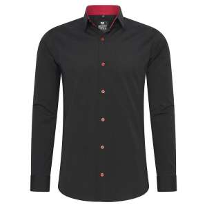 RUSTY NEAL férfi ing R-44 hosszú ujjú karcsú fazon, S Fekete 104900038 - Férfi ing