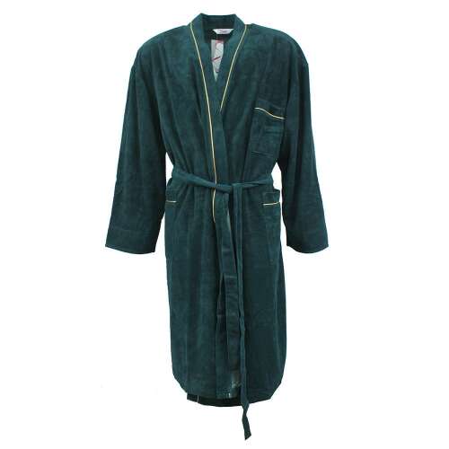 Tamer férfi fürdőköpeny, sötétzöld, oversize, 5XL
