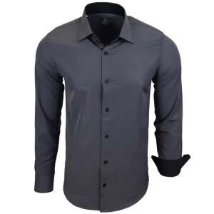 Rusty Neal férfi hosszú ujjú karcsú fazonú ing sötétszürke színben - Férfi ing