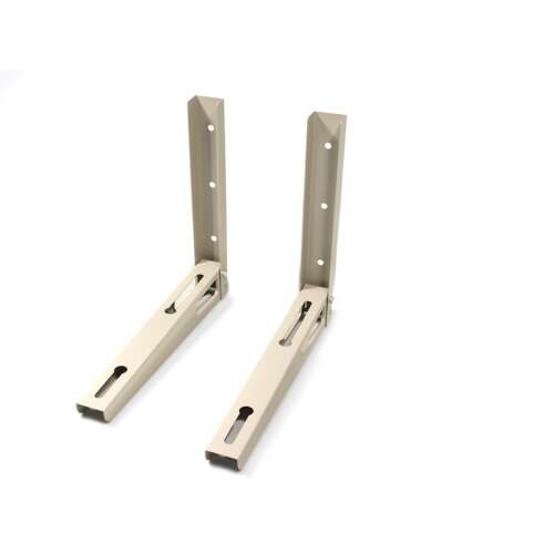 Стенен държач за климатик Maclean MC-621, капацитет 100 кг, поцинкована стомана, цвят слонова кост