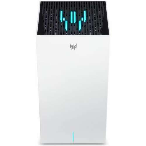 Acer Predator Connect T7 Wi-Fi 7 рутер, бял, преден изглед