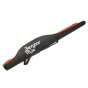 Benzár Mix 190cm 3 rekeszes merev botzsák, fekete és narancssárga - Horgásztáska & botzsák