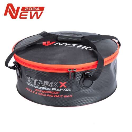 Nytro Stark X Ultra Range Vízálló Bot és Földcsali Táska, fekete és piros horgászcsali táska