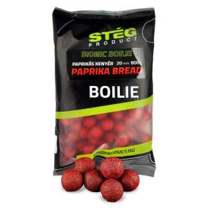 Stég Product Bionic Boilies 800g 20mm Paprika Bread, vörös bojlik egy zacskóban - Etetőanyag
