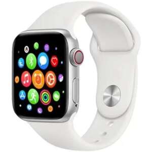 D&K I7 Smartwatch with white silicone strap - D&K WONDER