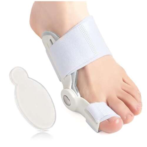 Ortopéd Lábtartó, korrektor rögzítők, nők és férfiak, nagy lábujj, fájdalomcsillapítás műtét nélkül Hallux Valgus, korrekció/áthelyezés, nappali és éjszakai támogatás. fehér