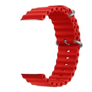 D&K Ocean szilikon szíj, Apple Watch Ultra/8/7/6/5/4/3, kijelző 49/45/44/42 mm, piros
