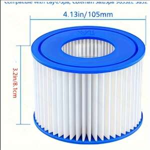 Filtru pentru jacuzzi gonflabil Lay-Z-Spa Coleman SaluSpa 90352E 58323, 8 bucăți, diametru 4.13in/105mm, înălțime 3.2in/8.1cm - Cartușe filtrante