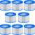 Lay-Z-Spa Coleman SaluSpa 90352E 58323 aufblasbarer Whirlpool-Filter, 8er-Pack