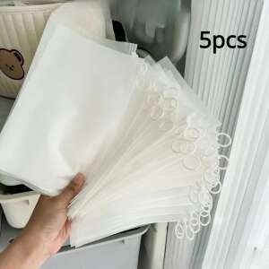 5er Pack durchsichtige Reißverschluss-Organizer-Taschen, perfekt zum Organisieren deiner Sachen - Garderobenorganizer