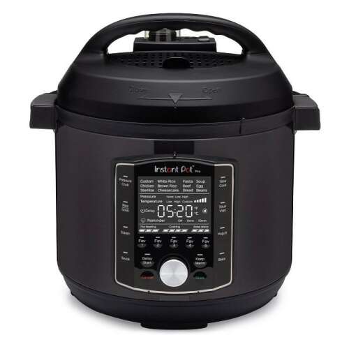 Multicooker Instant Pot Pro 6, 1200W, 9 programe, 28 presetari, Capacitate 5.7 litri, Capac detasabil, Negru