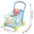 Ricokids blue shopping cart toy with play food, great for pretend play and developing fine motor skills