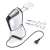 Severin HM3830 hand mixer, white and black, with beaters, dough hooks, and power cord