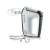 Severin HM3830 hand mixer, white and black, with beaters and dough hooks