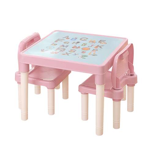 Detský stôl Balto so stoličkami #pink-coral