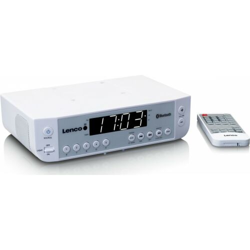 Lenco KCR-100 Óra Digitális Fehér 154347964 - Lenco