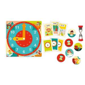Sapientino Tik Tak igra za učenje vremena za djecu, uključuje sat, karte, pješčani sat i žetone za aktivnosti - Igra za razvoj predškolaca