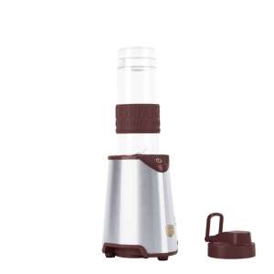 Berlinger Haus Leonardo Collection Smoothie Maker BH 9600, portable blender with stainless steel base and burgundy bottle - Kitchen & dining