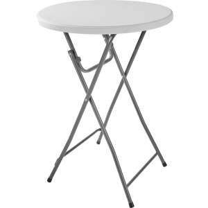 White round folding bar table, tectake bistro table, 80cm diameter - Kitchen Furniture