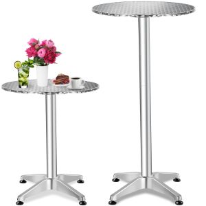 Aluminum Bar Table Ø60cm with Height Adjustment 112346622 - Kitchen Furniture