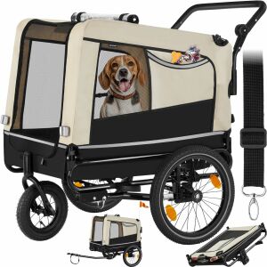 WoofRider Multifunctional Dog Trailer, Foldable, up to 40 kg 112369101 - Pet Carrier, Car Travel Box