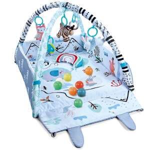 Mata do zabawy Pepita 3w1 z mostkiem i 20 piłeczkami - Króliczek #niebieski